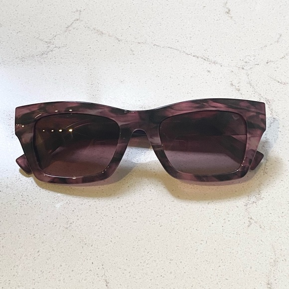 Roxy Pink Marble Square Sunglasses - Picture 4 of 6